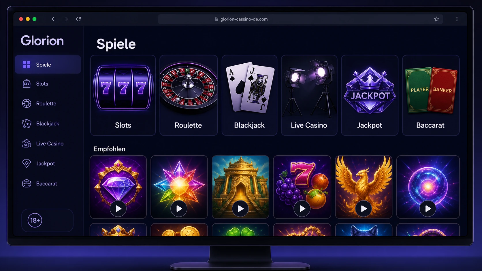 Glorion Casino Spiele